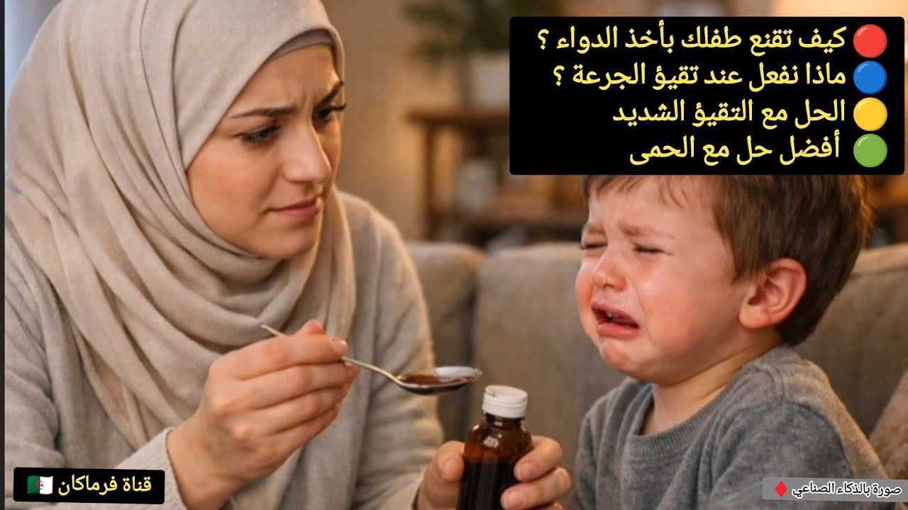 كيف تعطي طفلك الدواء ؟ علاج الحمى و التقيؤ 