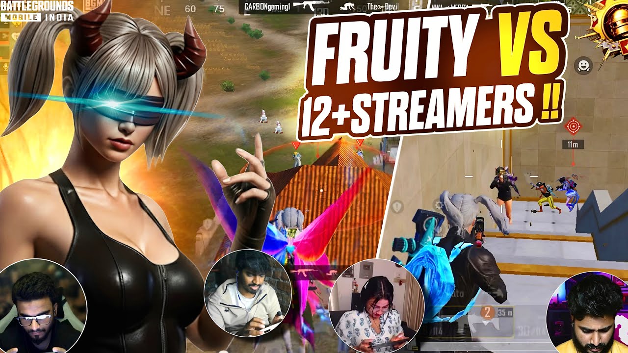 FaceMeGaming And 11+ Streamers Shocked By My Skills 😳 | BGMI | Fruity