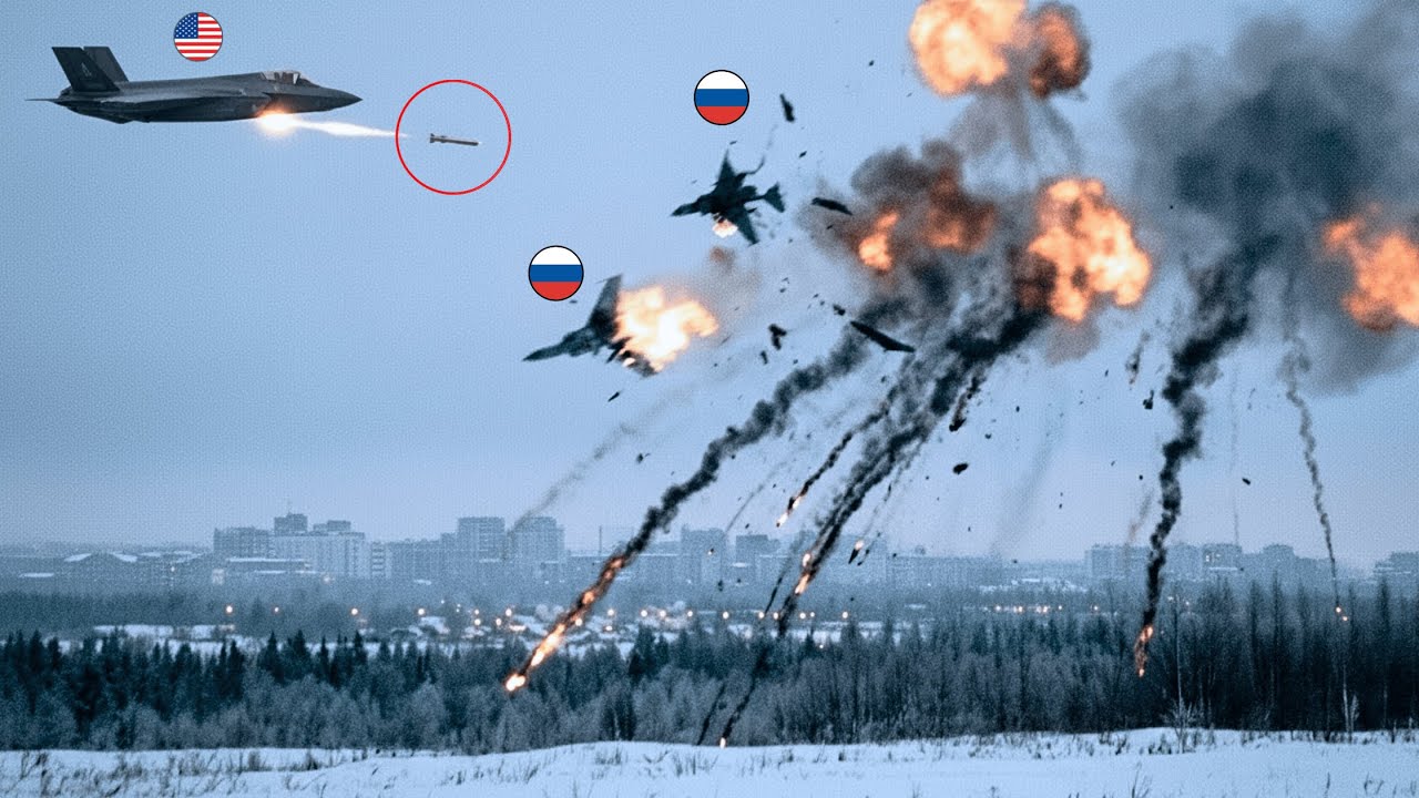 1 MINUTE AGO! U.S. F-35 Shoots Down 15 Russian Su-57 Jets at the Border