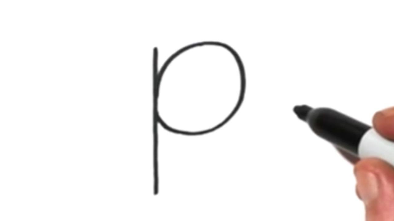 How to Draw a Panda Bear After Writing Letter P - LetterToons