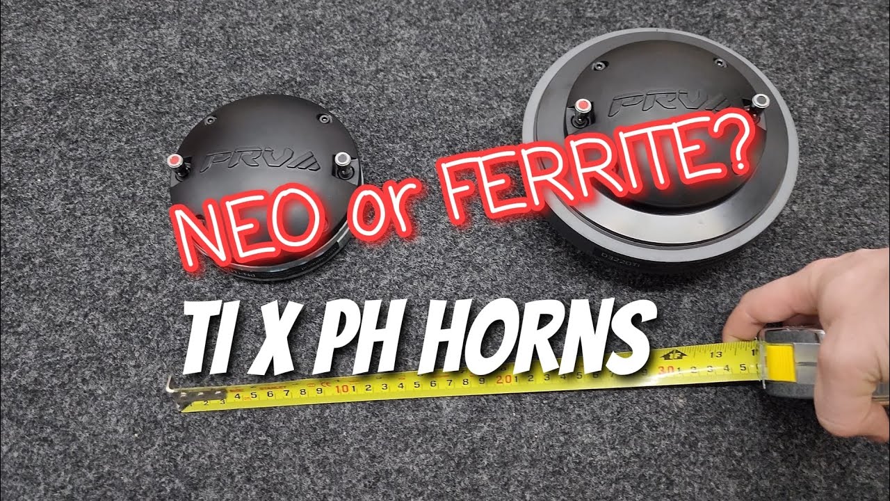 Neodymium vs Ferrite Titanium vs Phenolic Comparison for COMPRESSION DRIVERS aka HORNS! PRV Audio
