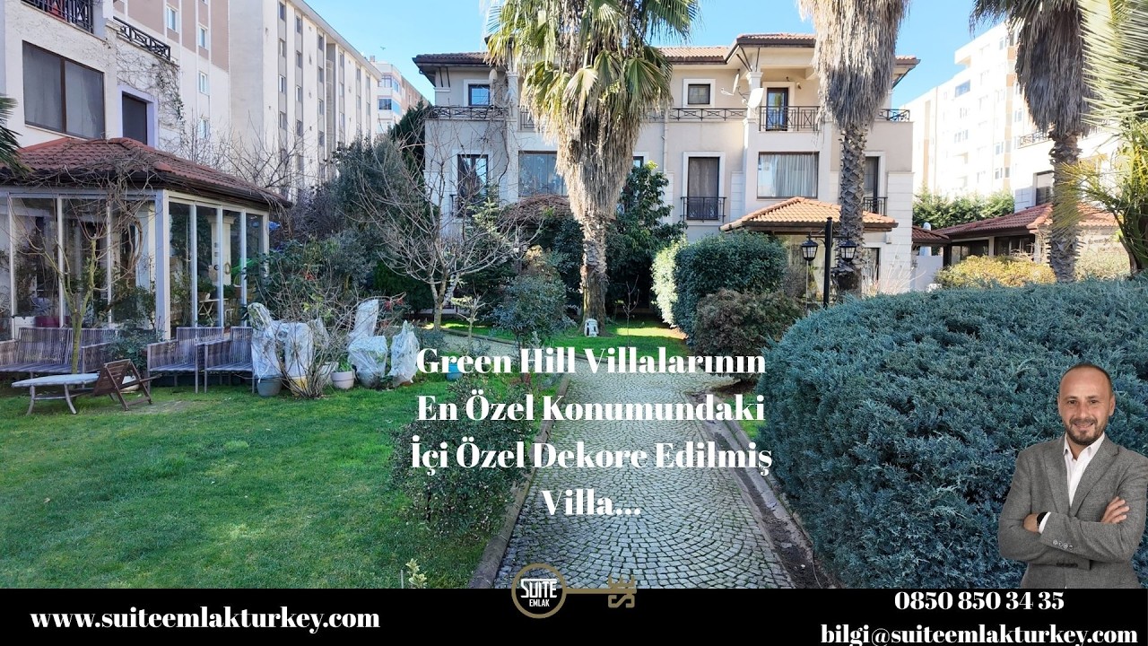 Sancaktepe Green Hill Sitesi 'nin En Özel Konumundaki Mimari Dekorasyonlu 4+1 Tripleks Villa.