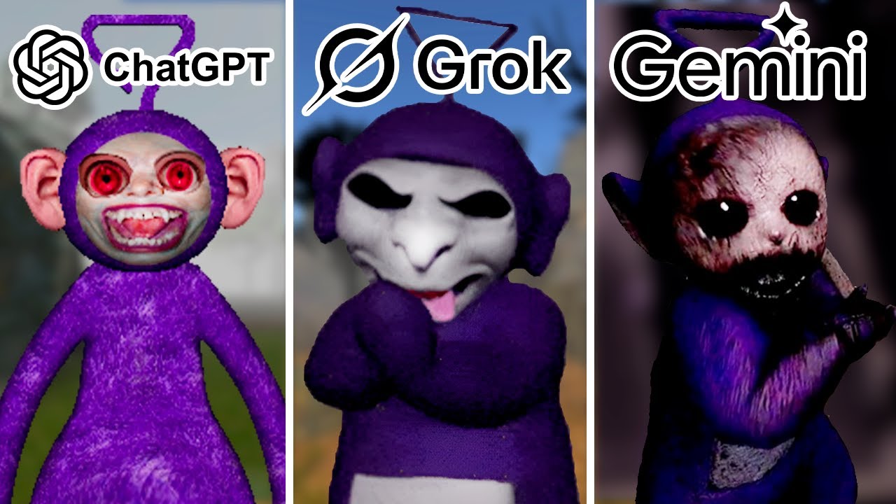 ChatGPT vs Grok vs Gemini Hacen Slendytubbies desde CERO... Y ES MUY EXTRAÑO