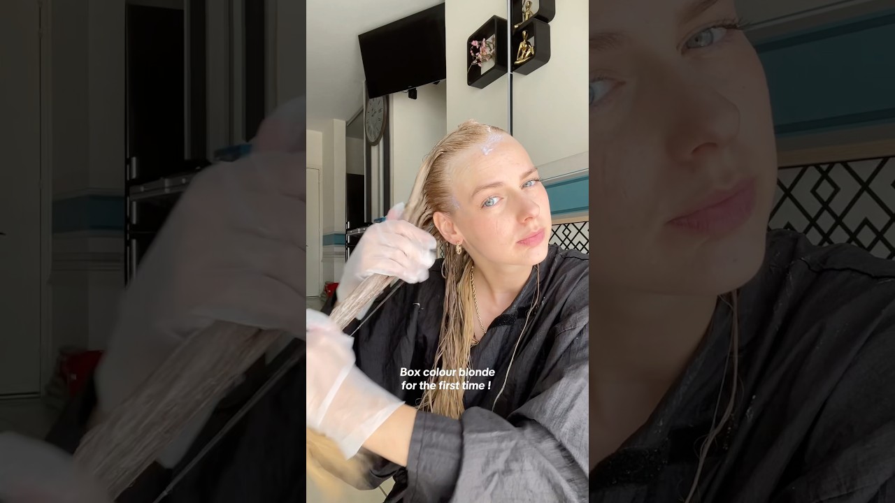 From dark blonde to light blonde using box dye !