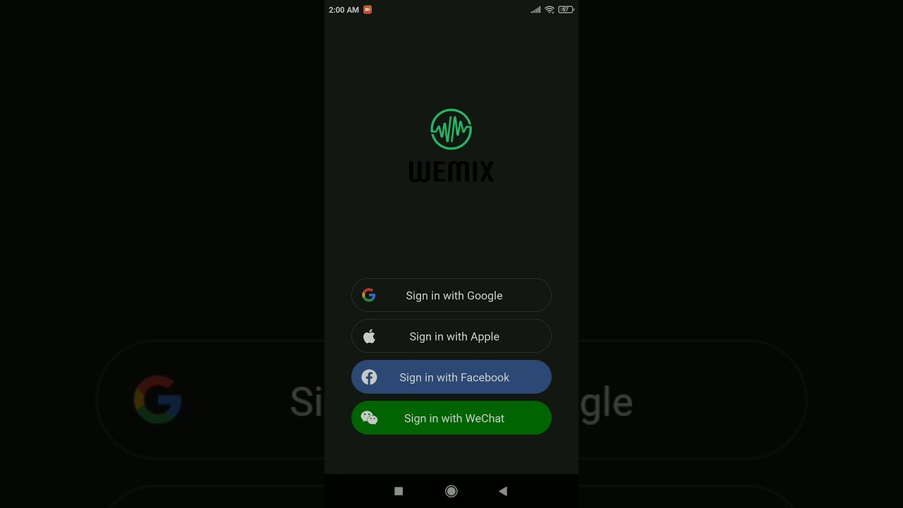 WEMIX Wallet Terms of service Agreement. Complicado de entrar.
