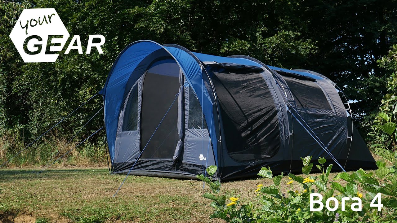yourGEAR Bora 4 • Tunnelzelt • wasserdichtes Campingzelt