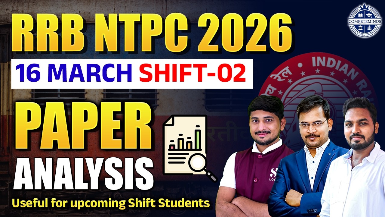 RRB NTPC 2026 | Complete Paper Analysis | Shift 02 | #sivareddylogics #competemindsacademy #rrbntpc