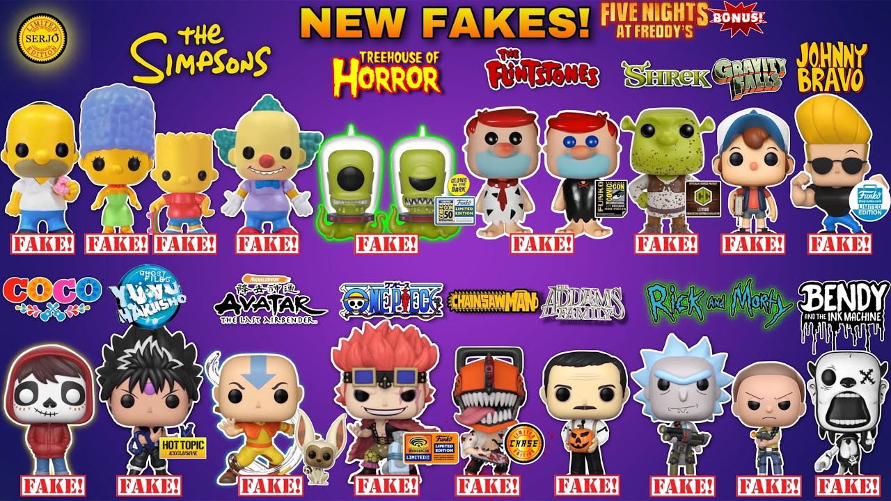 Comparisons of all new Animation fakes Funko POP! 2025!