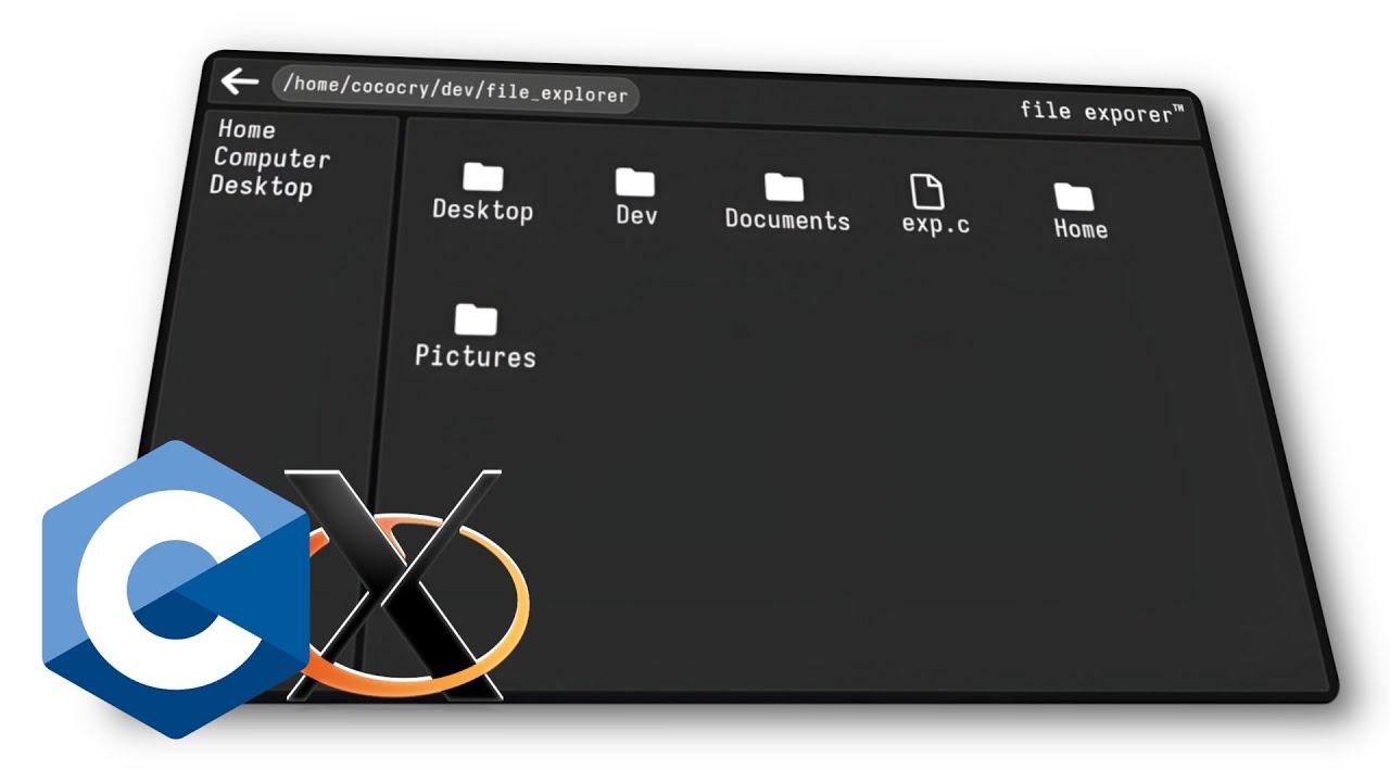 Implementing a GUI File Explorer from Scratch in C with minimal Dependencies