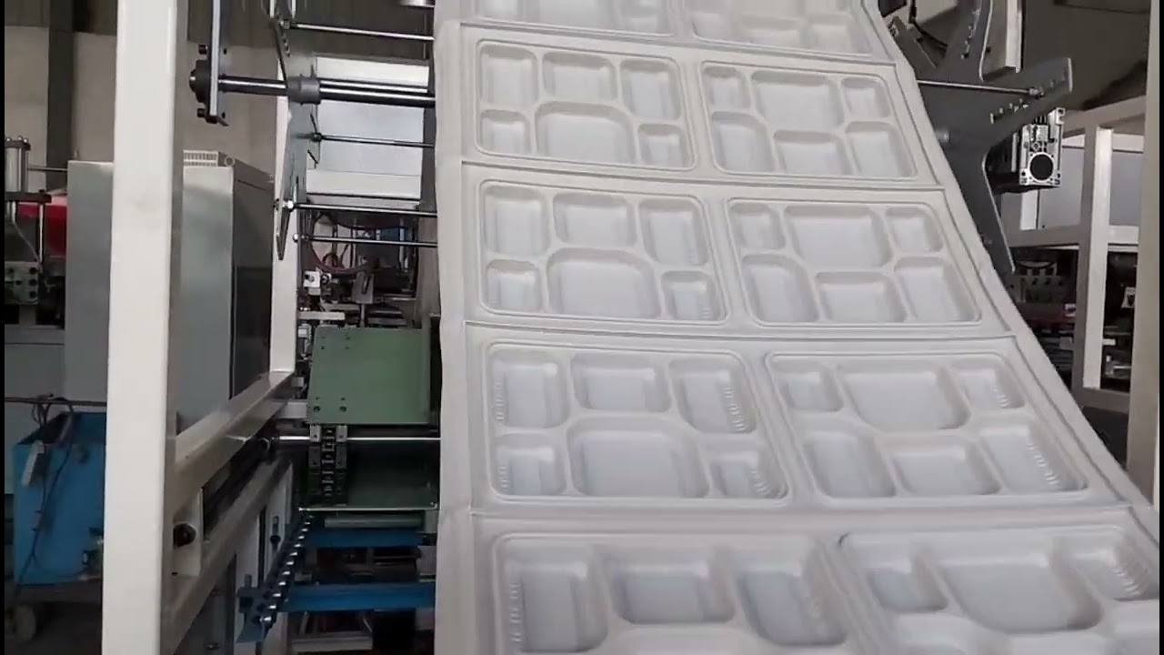 Disposable Plastic 6CP Meal Food Tray Making Automatic Inline Thermoforming Machine