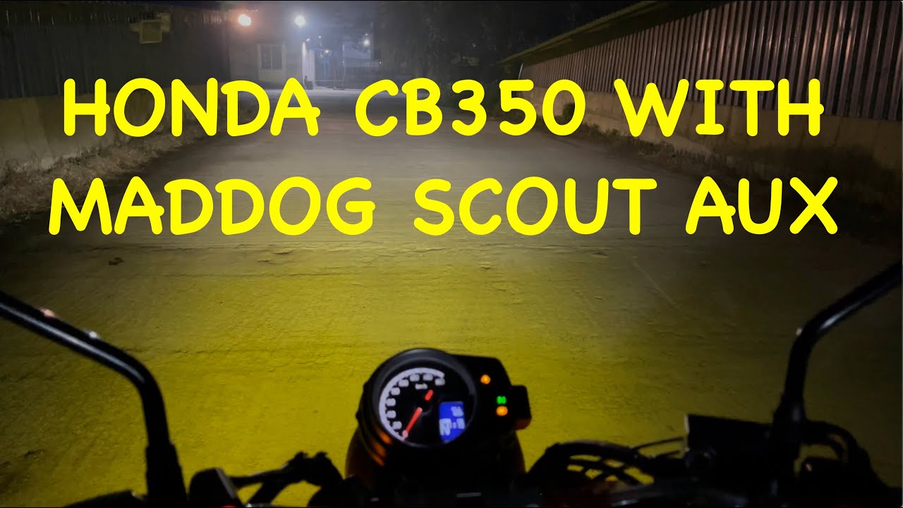 HONDA CB350 With Maddog Scout Aux Lights | How I Installed It | How It Looks At Night | Full Demo.