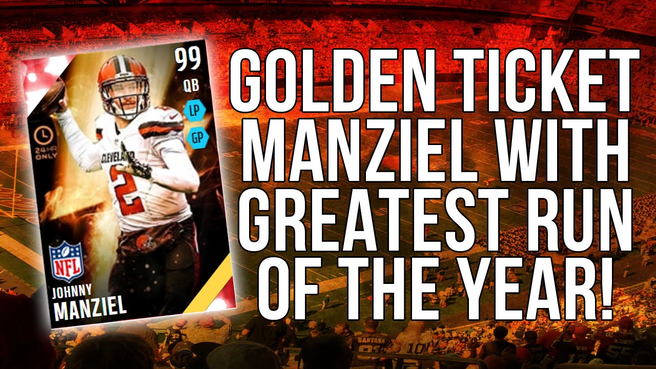 OMG! Greatest Run Of The Year By Golden Ticket Johnny Manziel!-Madden 16 Ultimate Team