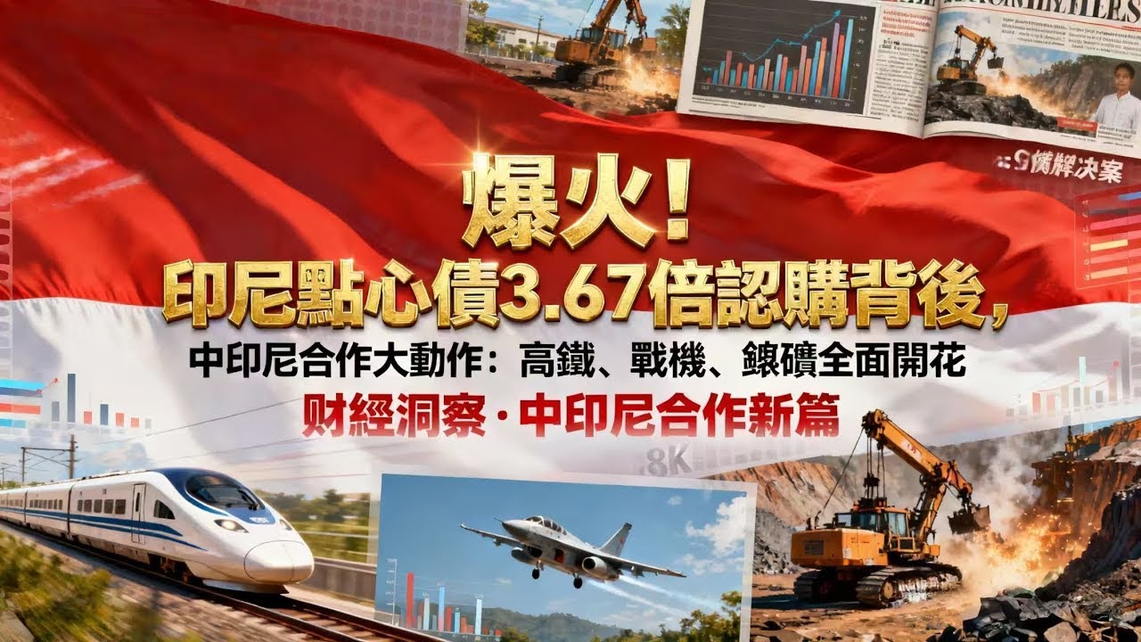 印尼點心債瘋搶3 67倍！中印尼高鐵+鎳礦聯手破局，人民幣國際化再踩加速鍵！