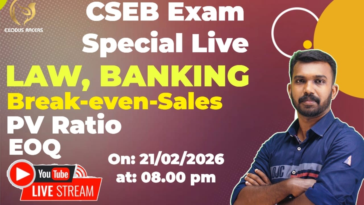 CSEB LAW || CSEB ACCOUNTING PREVIOUS QUESTIONS || PV RATIO || CONTRIBUTION || Live By JAISON WILSON