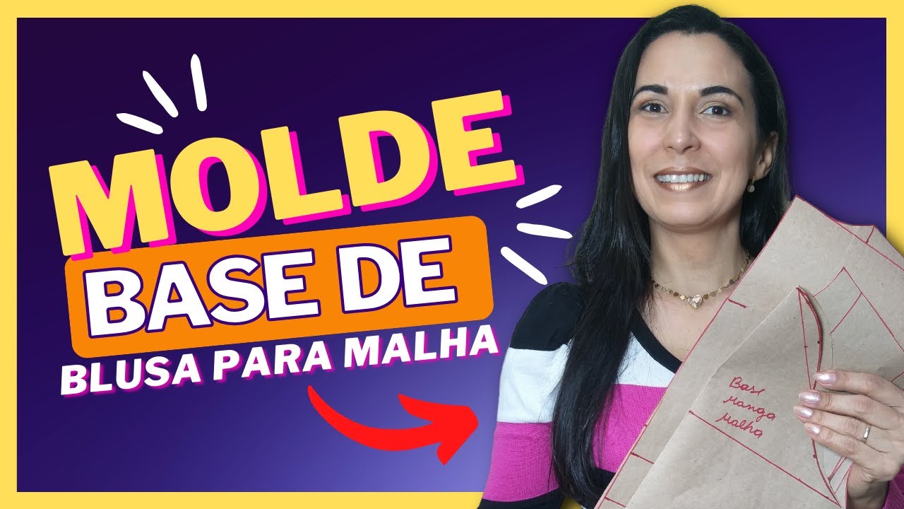 Como Fazer BASE DE BLUSA PARA MALHA