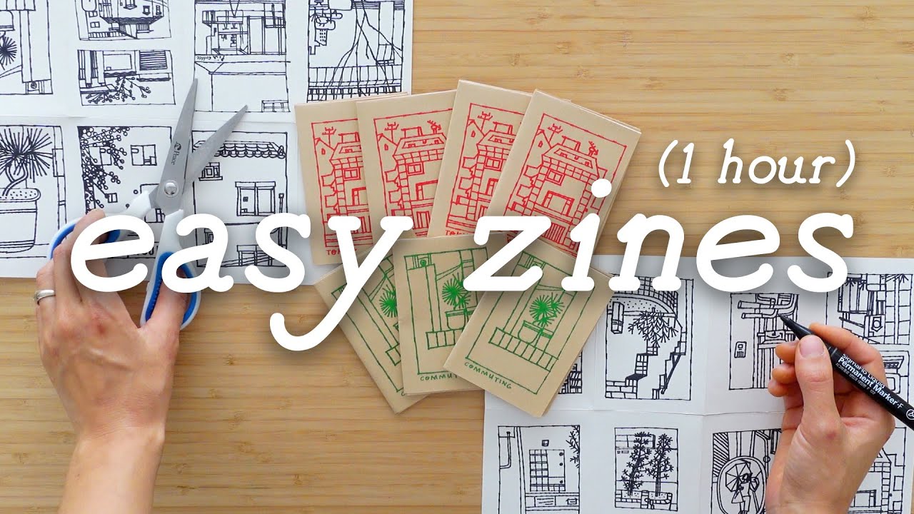 How to Make a ZINE in 1 Hour | Simple + Easy Drawing Challenge