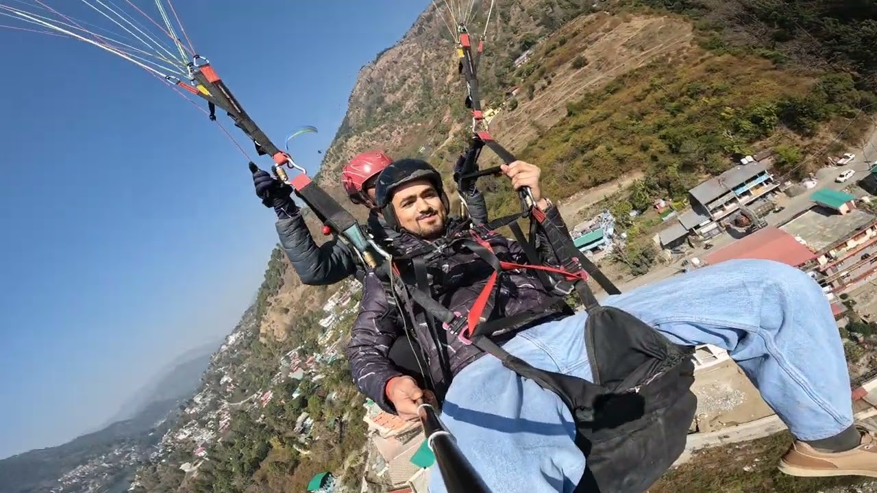 Paragliding ❤️#paragliding #adventure #uttarakhand 