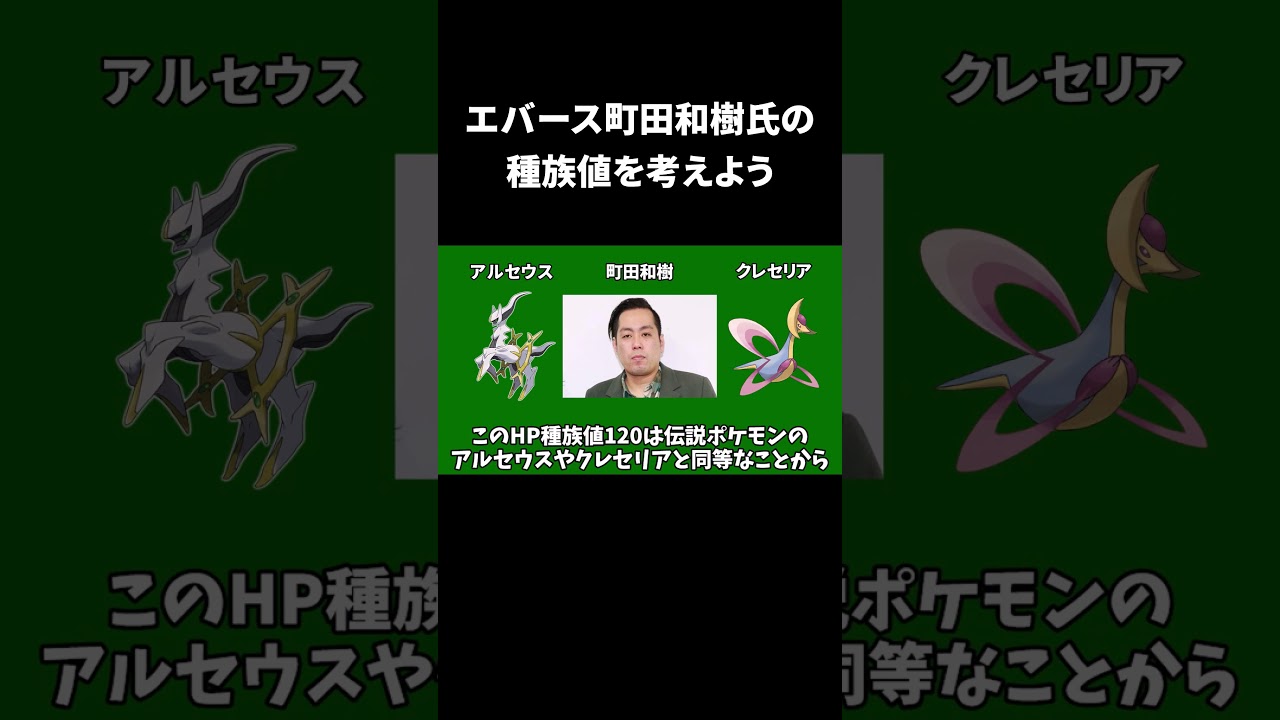 エバース町田和樹氏の種族値を考えよう