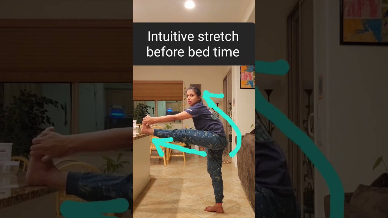 Allowing body - intuitive yoga stretch #hamstrings #glutes #lowerback