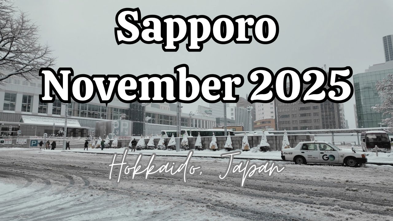 Walking through snowy Sapporo on November 2025 and Sushi Place Triton