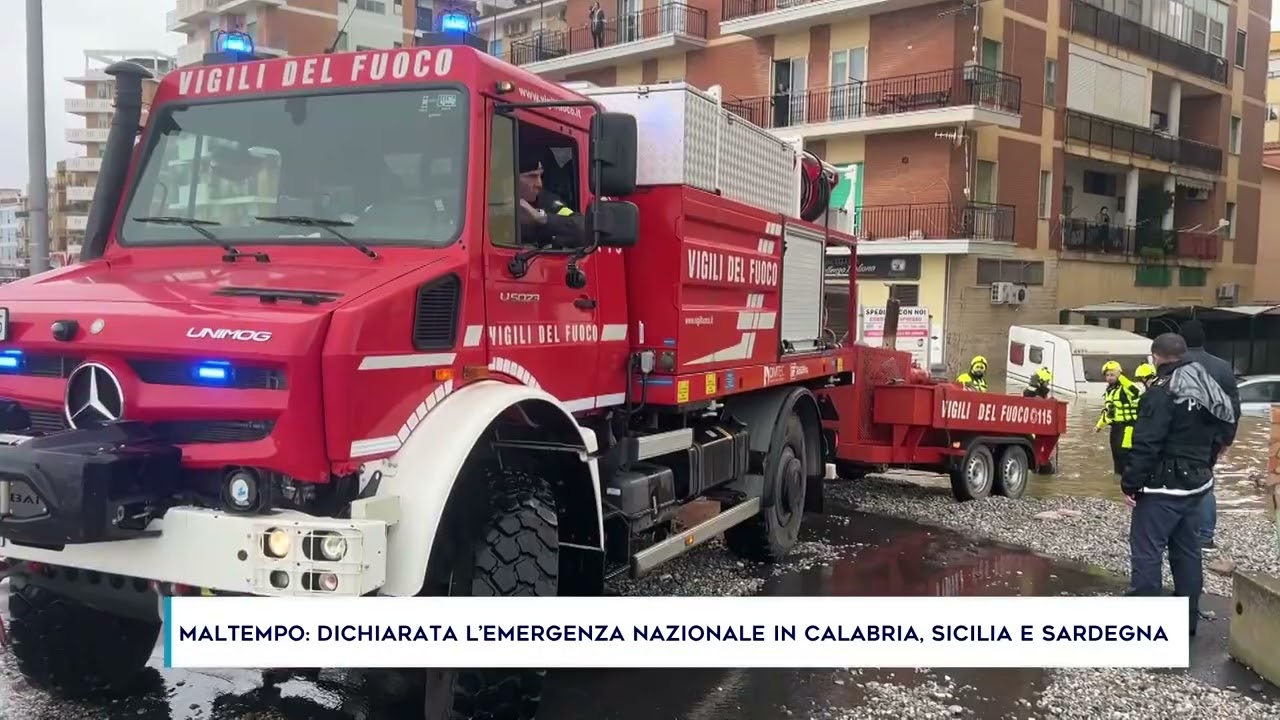 MALTEMPO: DICHIARATA L’EMERGENZA NAZIONALE IN CALABRIA, SICILIA E SARDEGNA