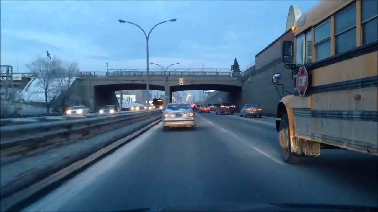 Timelapse from Milton, ON to Downtown Toronto, ON (via 401/427/QEW)