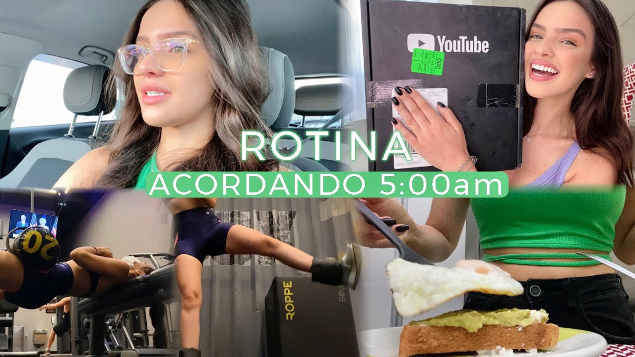 ROTINA ACORDANDO ÀS 5H | aula presencial, academia *unboxing da minha placa de 100k*