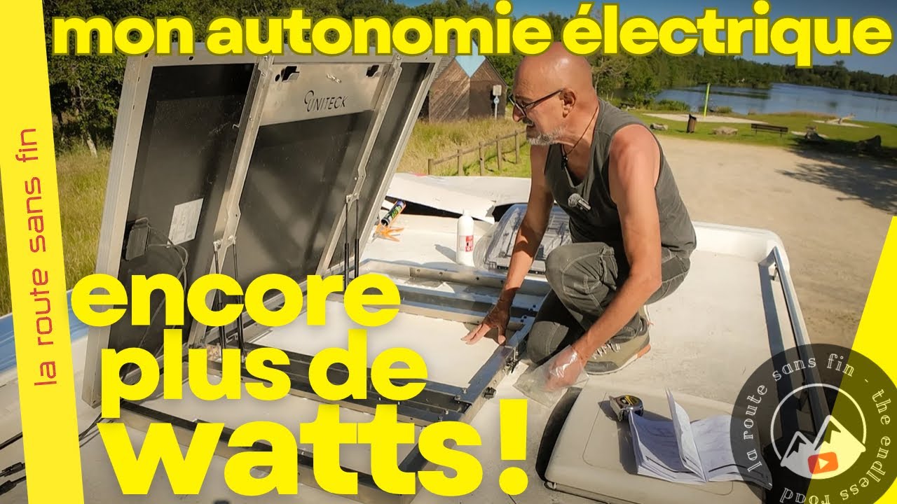 J’équipe mon camping-car avec un panneau solaire orientable pour optimiser la charge !
