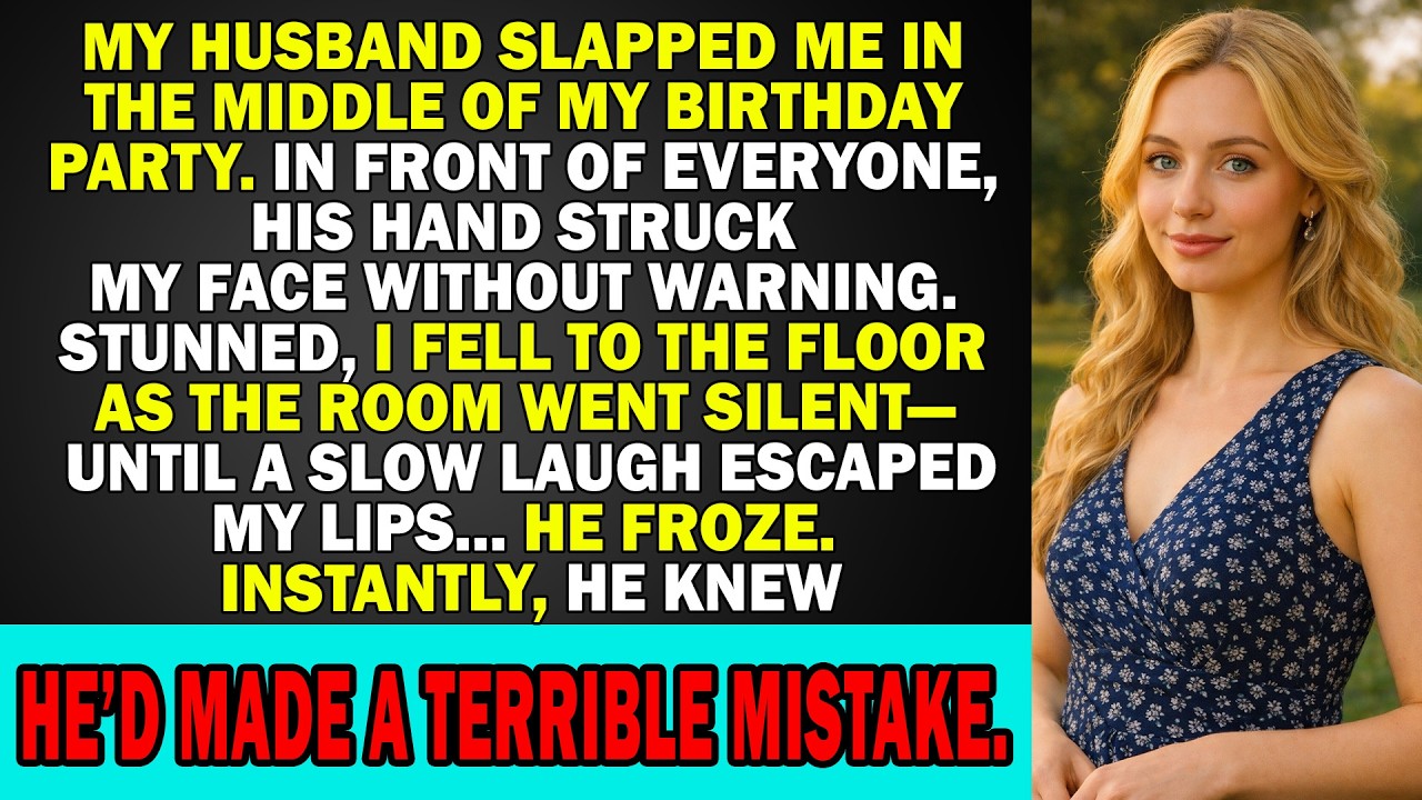 My Husband Slapped Me in the Middle of My Birthday Party, But My Laugh Made Him Regret It Instantly.