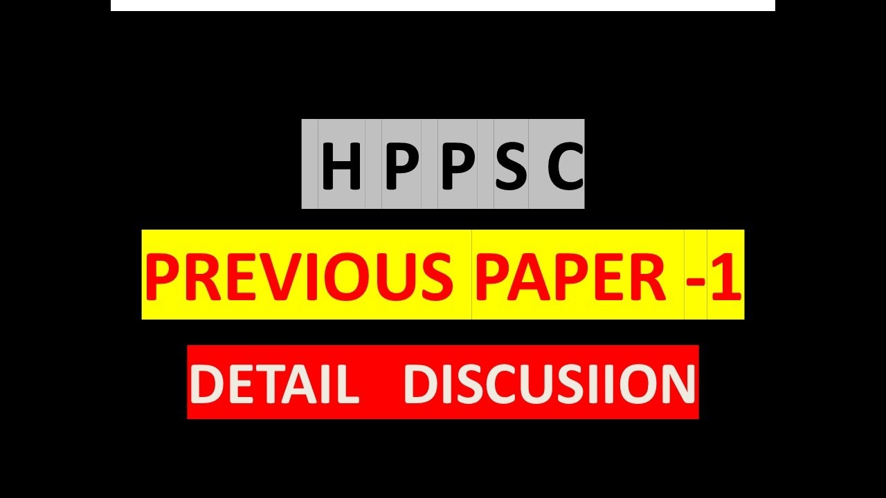HPPSC PREVIOUS YEAR PAPER DETAIL DISCUSSION