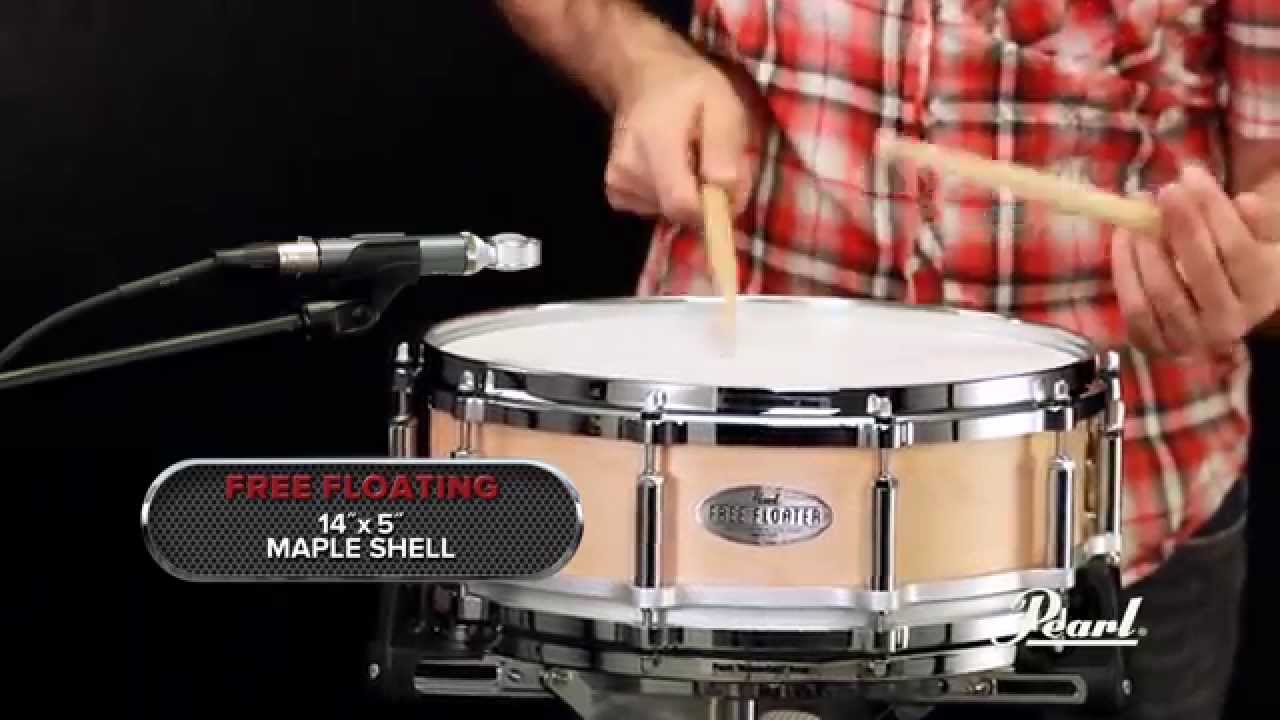Pearl 14x5 Maple Free Floating Snare Drum