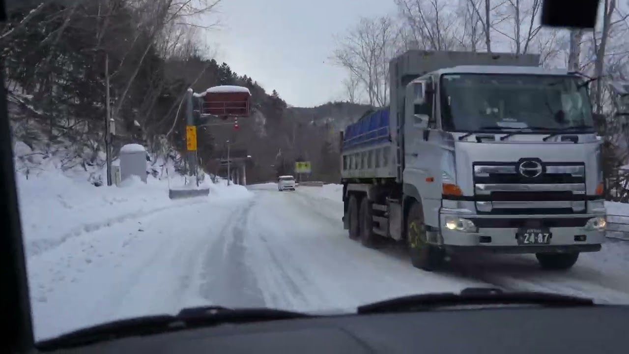 【車載動画】２０２６年１月　北海道恵庭市えにわ湖〜千歳市支笏湖ポロピナイ　道道１１７号線→国道４５３号線
