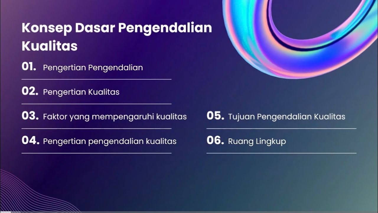 STATISTIKA PENGENDALIAN KUALITAS-Konsep Dasar Pengendalian Kualitas
