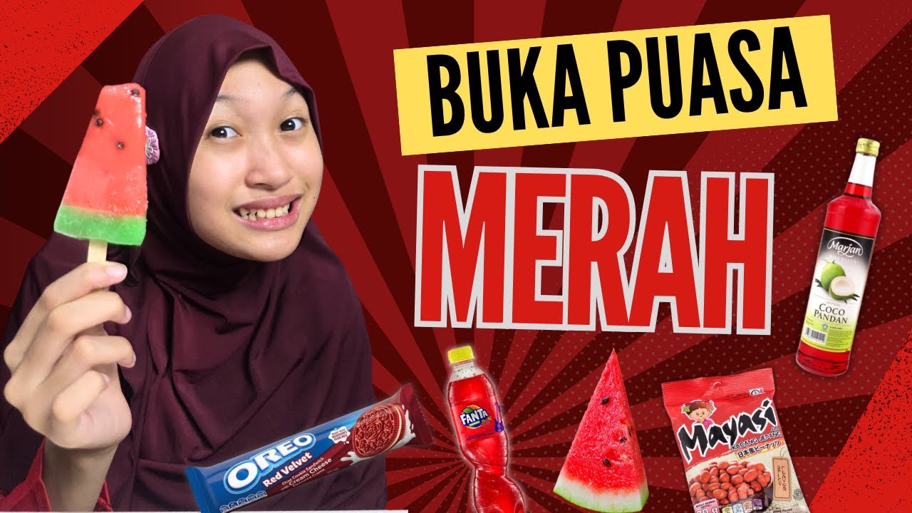 Buka Puasa AQILLA Makan Warna MERAH - Hunting di Supermarket 🤣 Aqilla's Diary