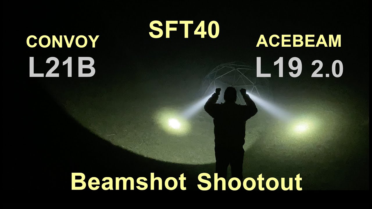 Acebeam L19 2.0  and  Convoy L21B with SFT40 LEDs