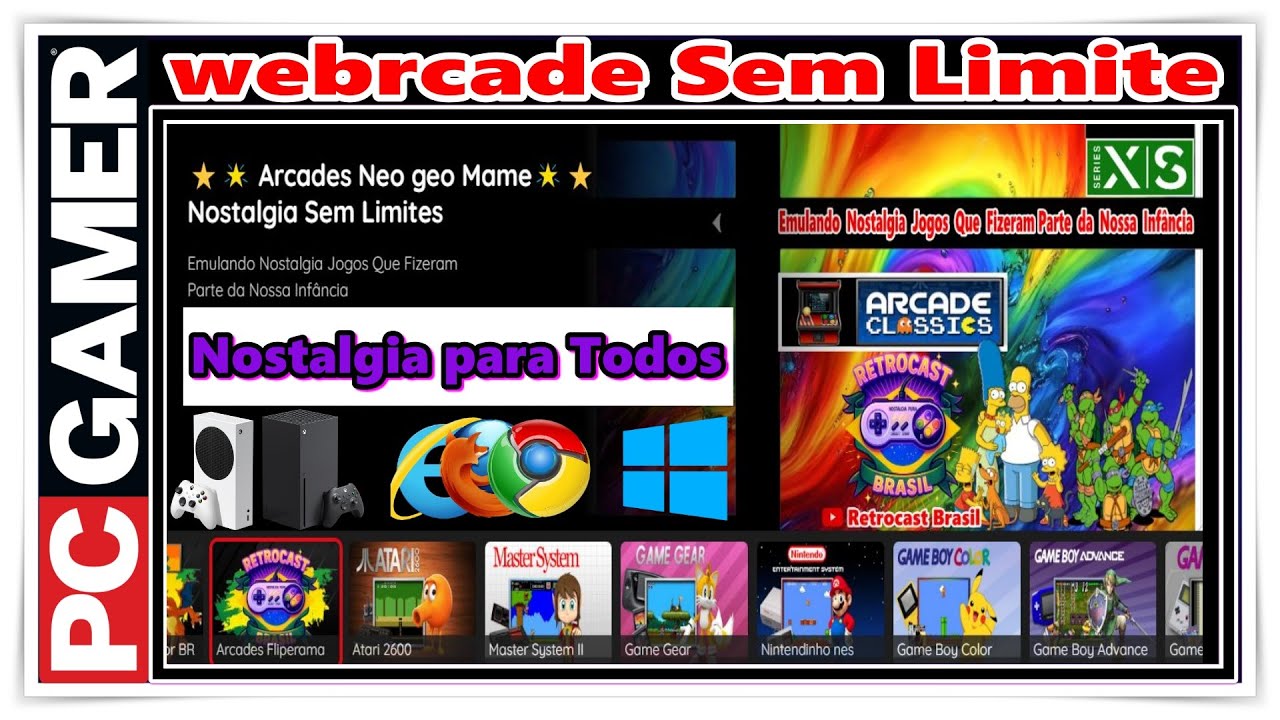 WebArcade: Jogue Retrogames Clássicos Diretamente Pelo Navegador (Sem Instalar Nada!)
