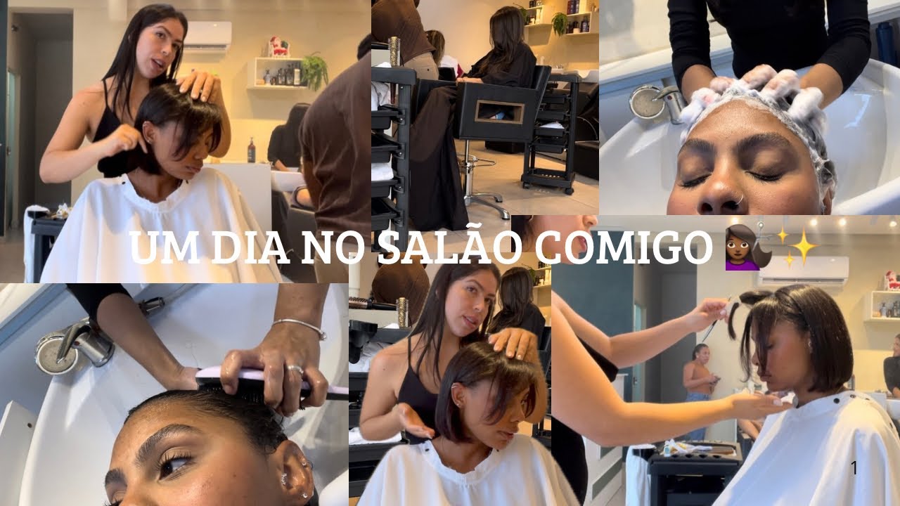 VLOG UM DIA COMIGO NO SALÃO | corte e finalização 💇🏾‍♀️✨