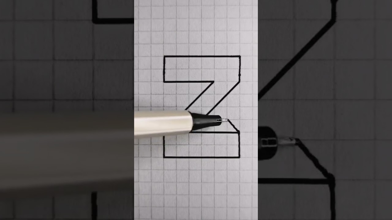 Dibujo Letra Z  3D