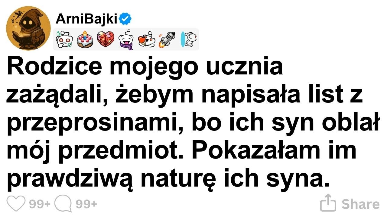 [CALA HISTORIA] Rodzice mojego ucznia zażądali, żebym napisała list z przeprosinami, bo ich syn
