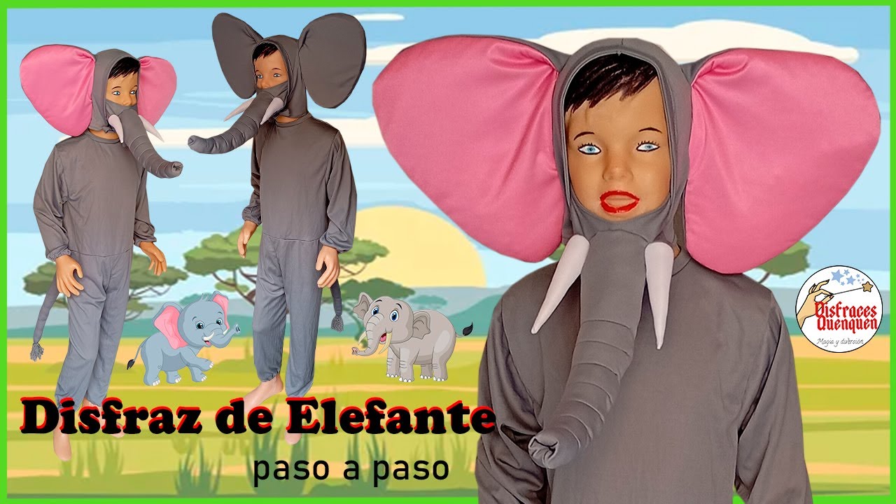 DIY. Disfraz de ELEFANTE 🐘 Como hacer paso a paso disfraz de Elefante para niños #disfrazelefante