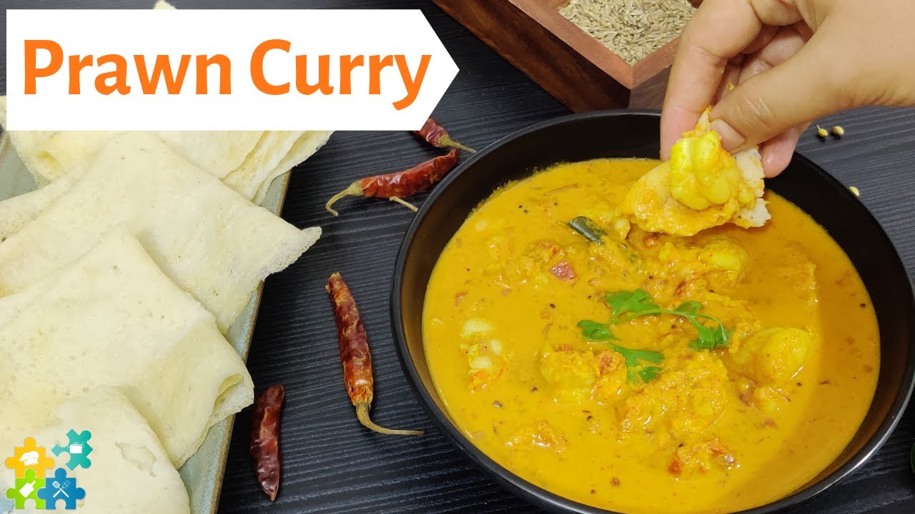 QUICK INDIAN PRAWN CURRY RECIPE WITH COCONUT MILK | Indian Style Coconut Base Prawn Curry Recipe