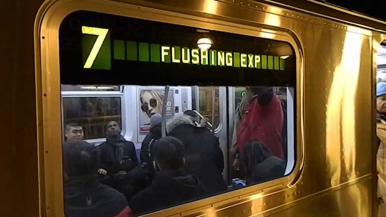 MTA New York City Subway Flushing-Main Street Bound R188 (7X) Express Train @ 61 Street-Woodside!