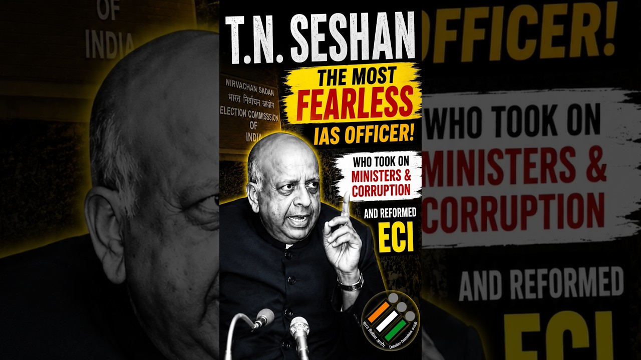 Most fearless IAS and Chief election commissionof all time T.N. Seshan #trending #eci #ias