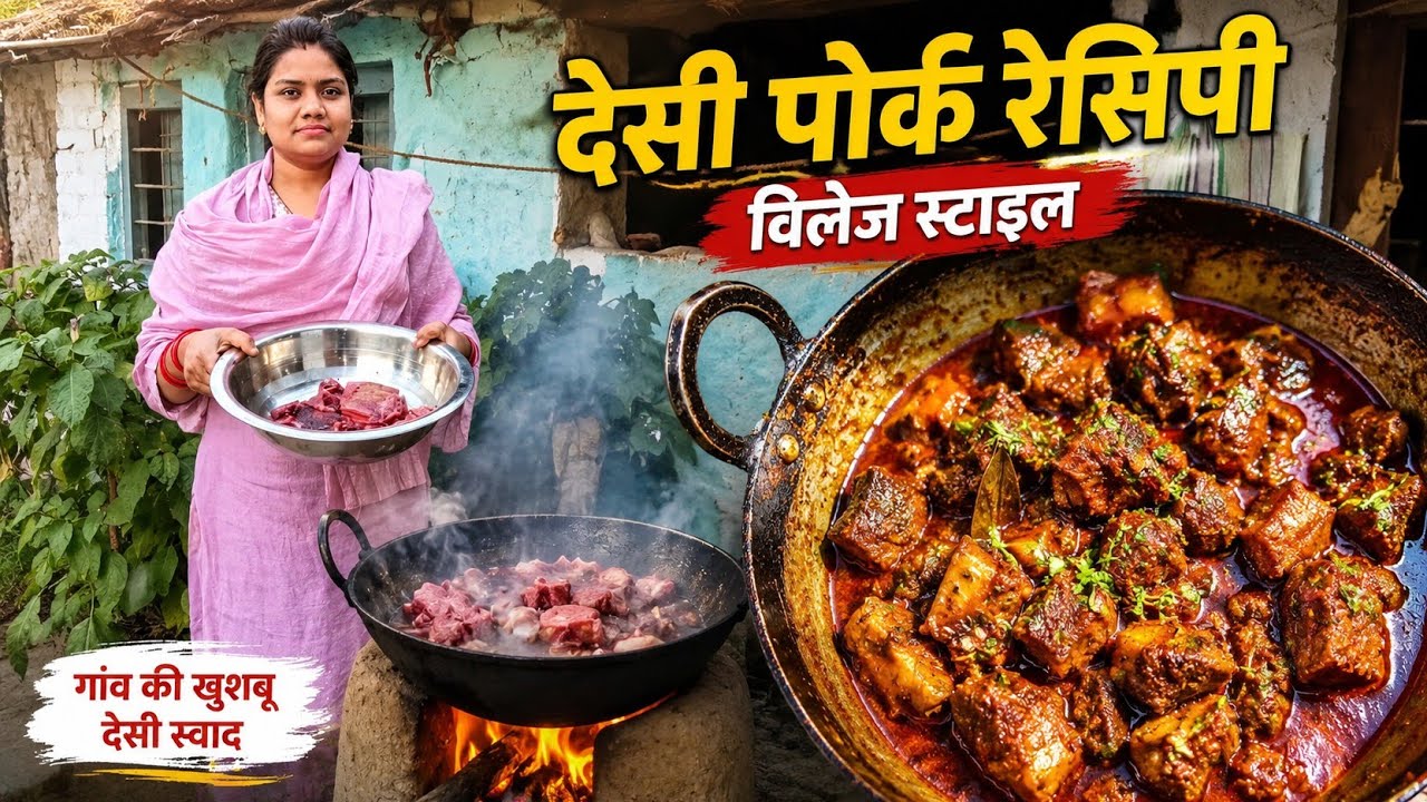 पोर्क बनाये देशी  तरीके से एक बार खाओगे हर बार ऐसी बनाओगे #pork 