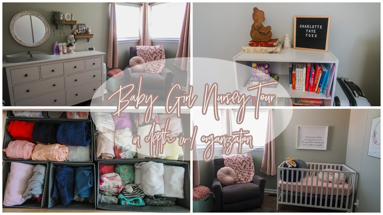 Baby Girl Nursery Tour + Nursery Organization 2021 | Blush + Floral
