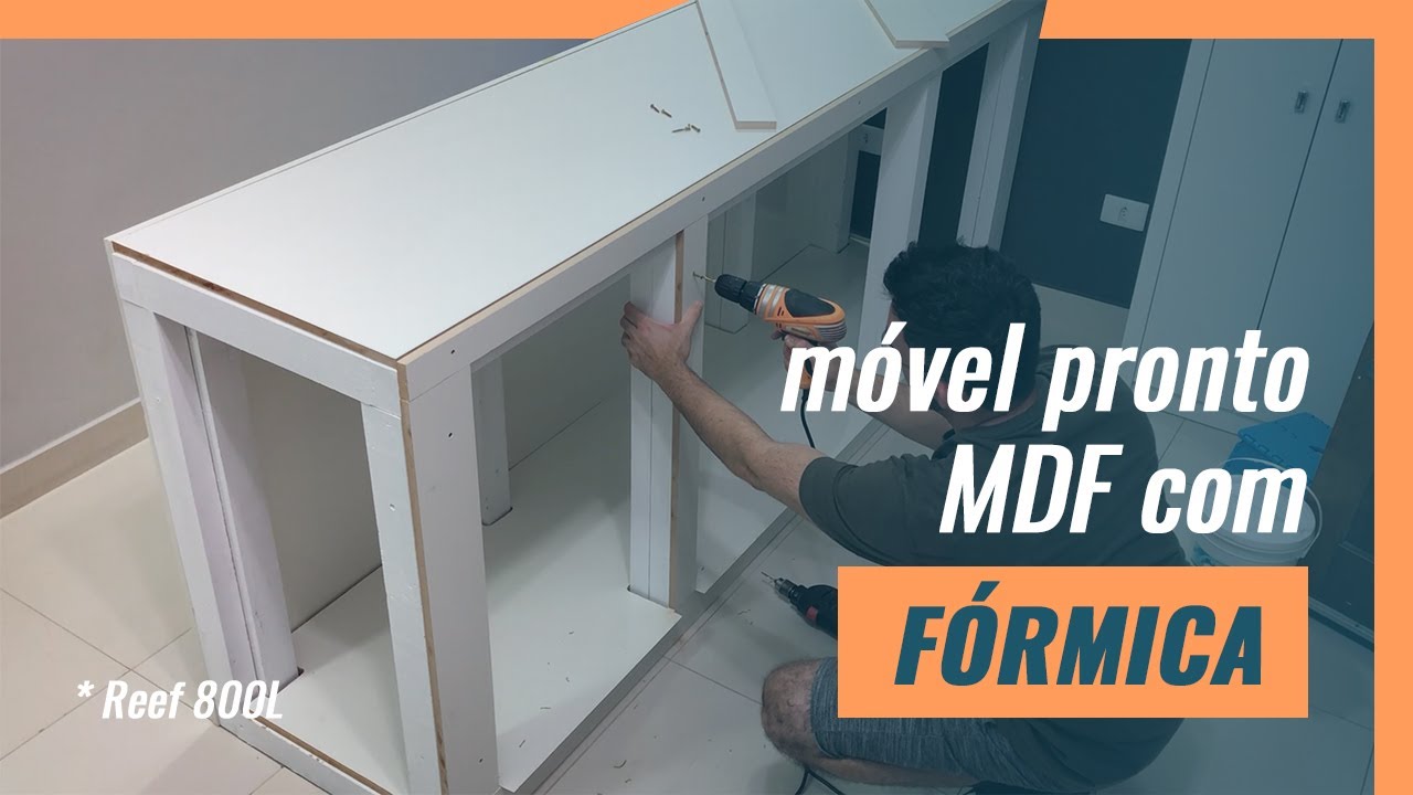 MÓVEL AQUÁRIO MARINHO: Aplicação do MDF e Fórmica