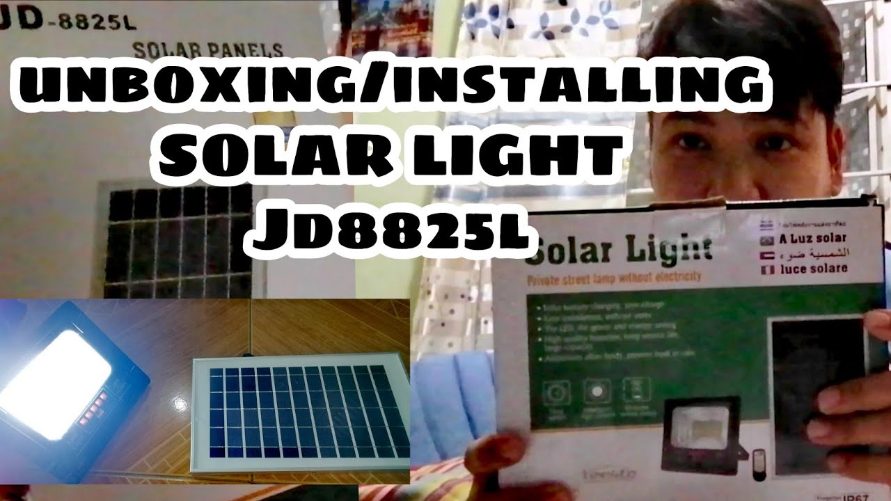 UNBOXING & INSTALLING 25 WATTS SOLAR LIGHT JD8825L ¦ FLOOD LIGHT