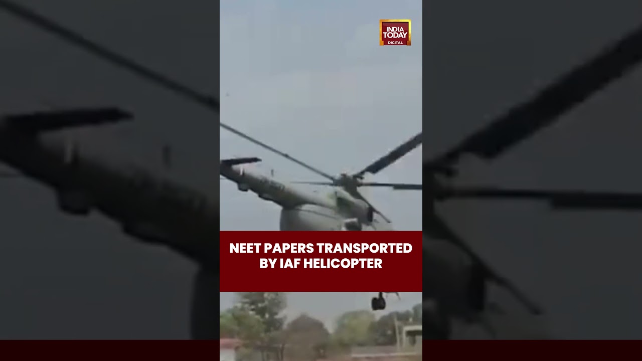 NEET re-exam: IAF chopper delivers question papers in Chhindwara amid security #neet #iaf