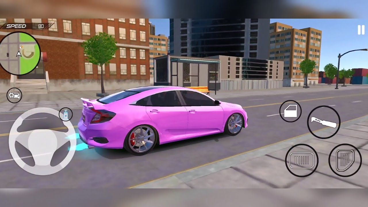 العاب سيارات 🚗 قيادة سيفيك بنفسجية | Purple Civic Car Driving Drift & Stunts