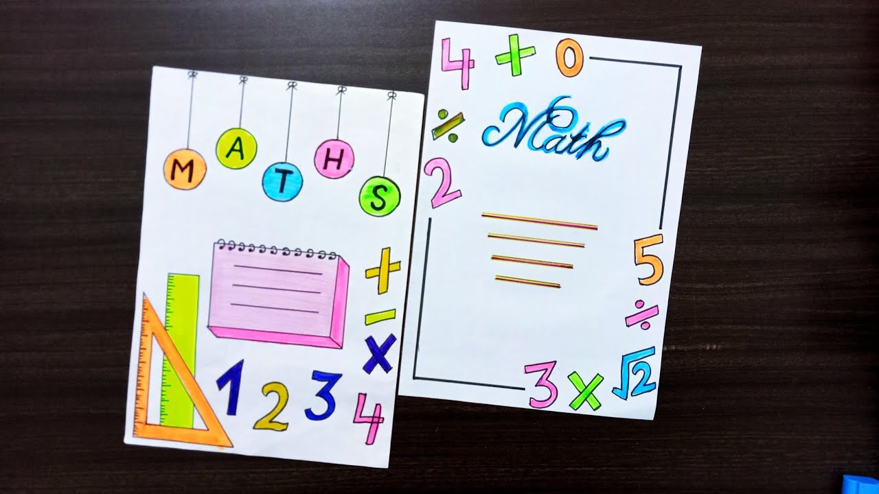 Front Page Design of Maths Project | Easy Maths Front Page Design | School Project | Border Design